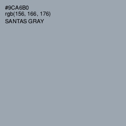 #9CA6B0 - Santas Gray Color Image